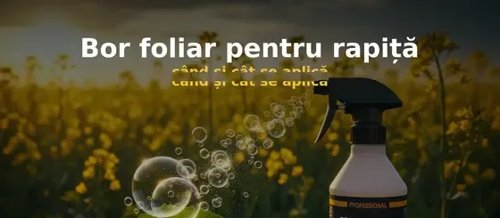 Bor foliar pentru rapiță — când și cât se aplică