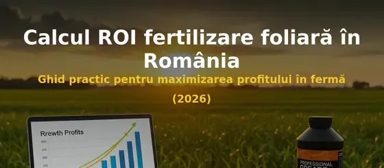 Calcul ROI fertilizare foliară în România: Ghid practic pentru maximizarea profitului în fermă (2026)
