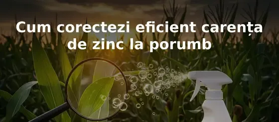 Cum corectezi eficient carența de zinc la porumb