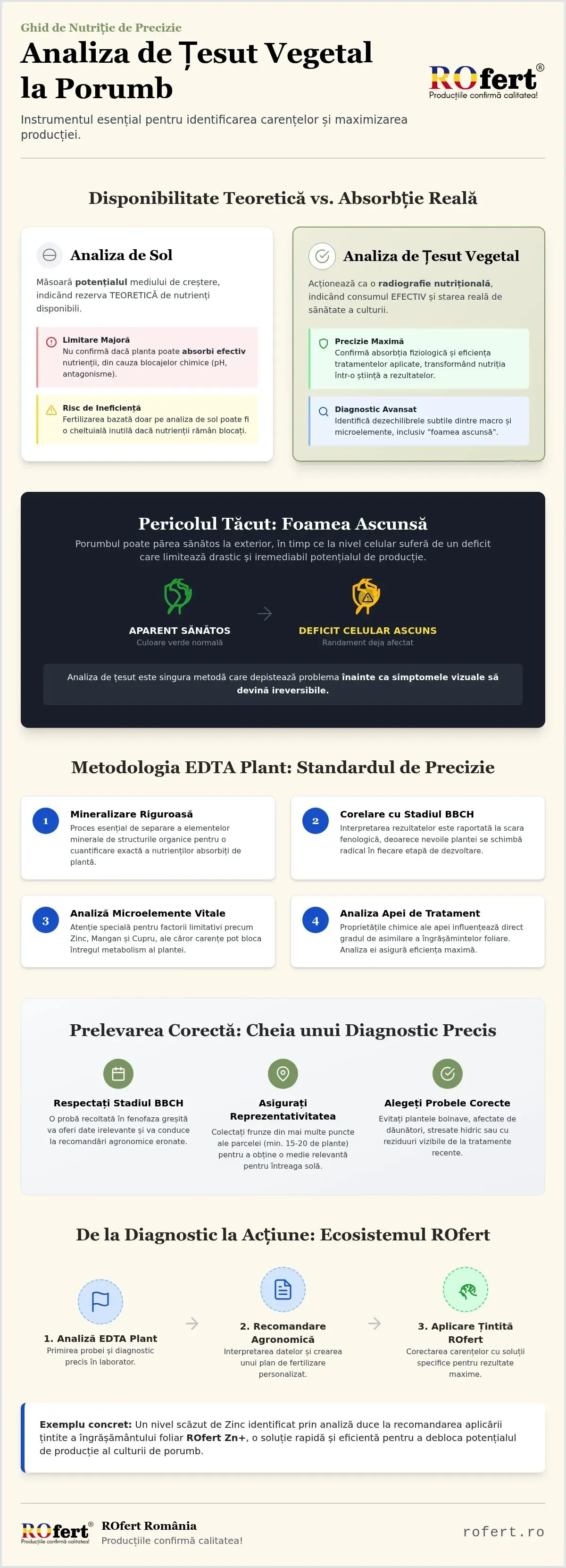 Analiză țesut vegetal porumb