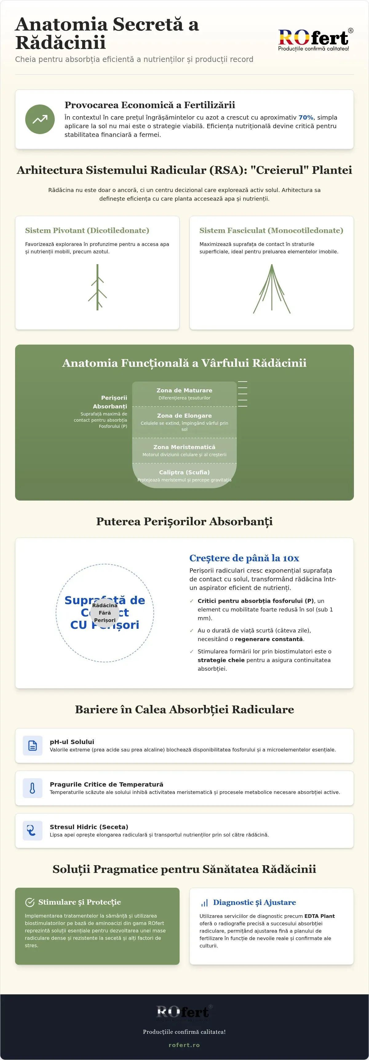 Generează un articol premium, complet, documentat și optimizat SEO + AEO + GEO, de minimum 6.000 de cuvinte, cu titlul:  "Cum influențează fiecare componentă a rădăcinii absorbția azotului, fosforului