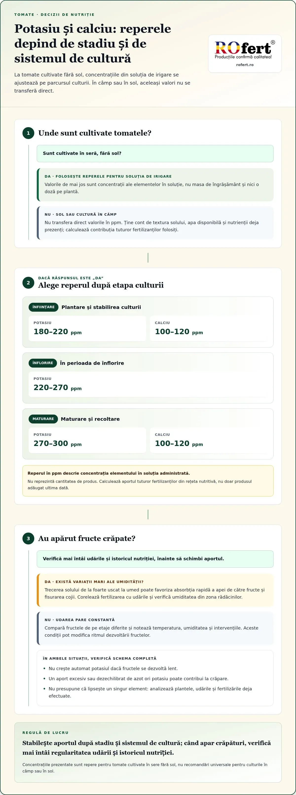 Fertilizare pentru a preveni crăparea la tomate