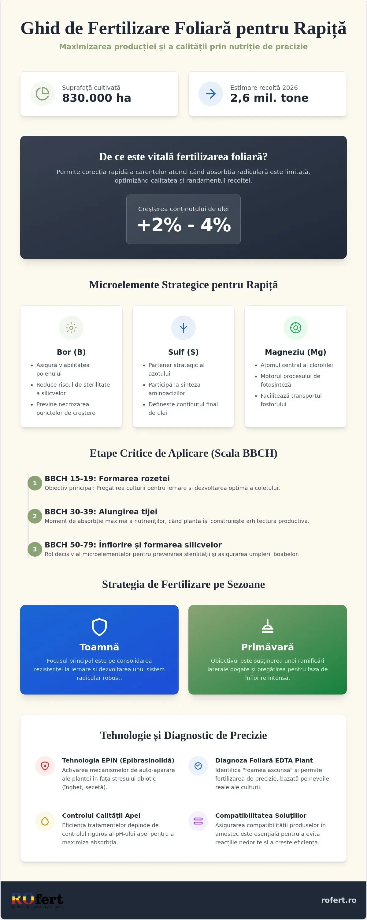 Fertilizare foliară rapiță