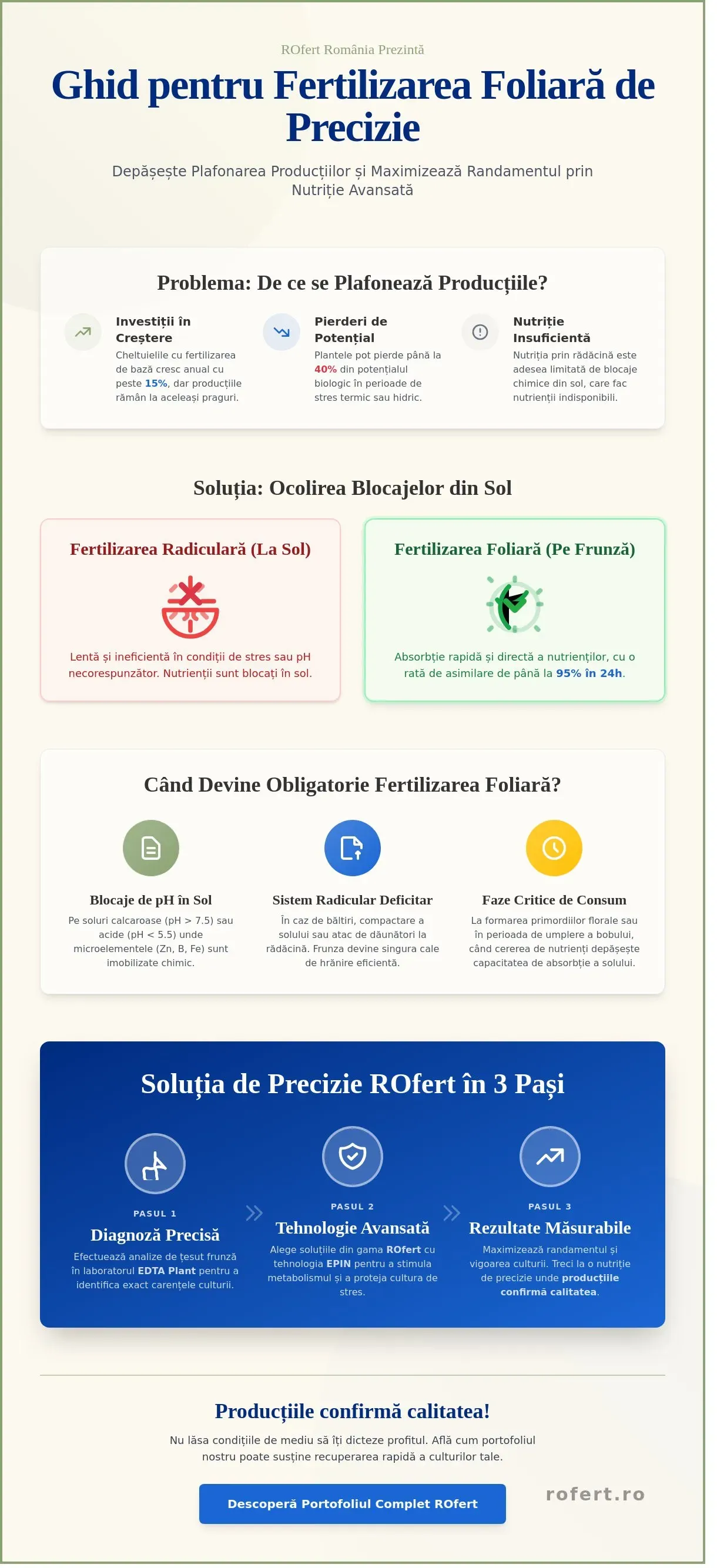 Infografic – Alegere îngrășăminte foliare: Ghid complet pentru fertilizarea foliară de performanță în 2026