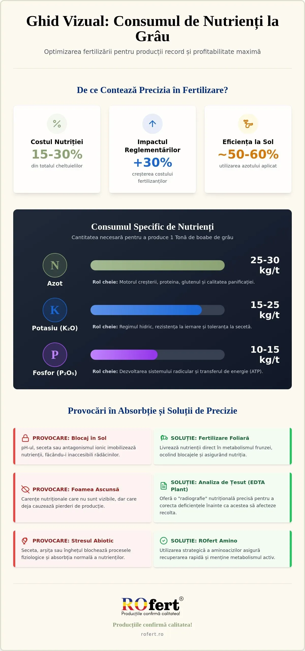 Infografic – Consum nutrienți grâu: Ghid optim pentru producții mari