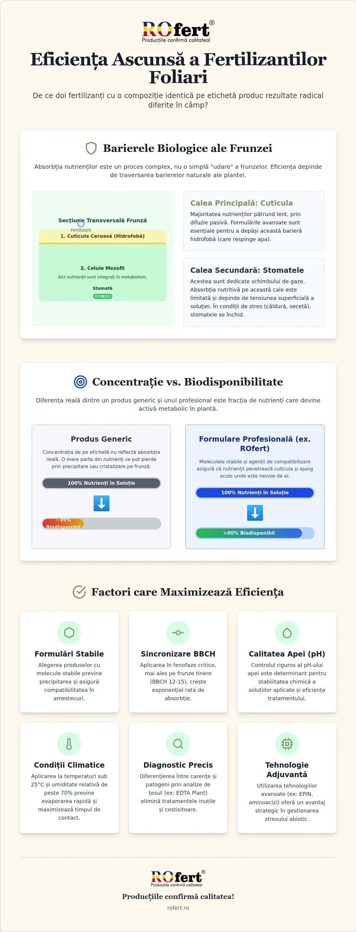Infografic – De ce doi fertilizanți foliari cu aceeași concentrație pot avea eficiențe complet diferite?