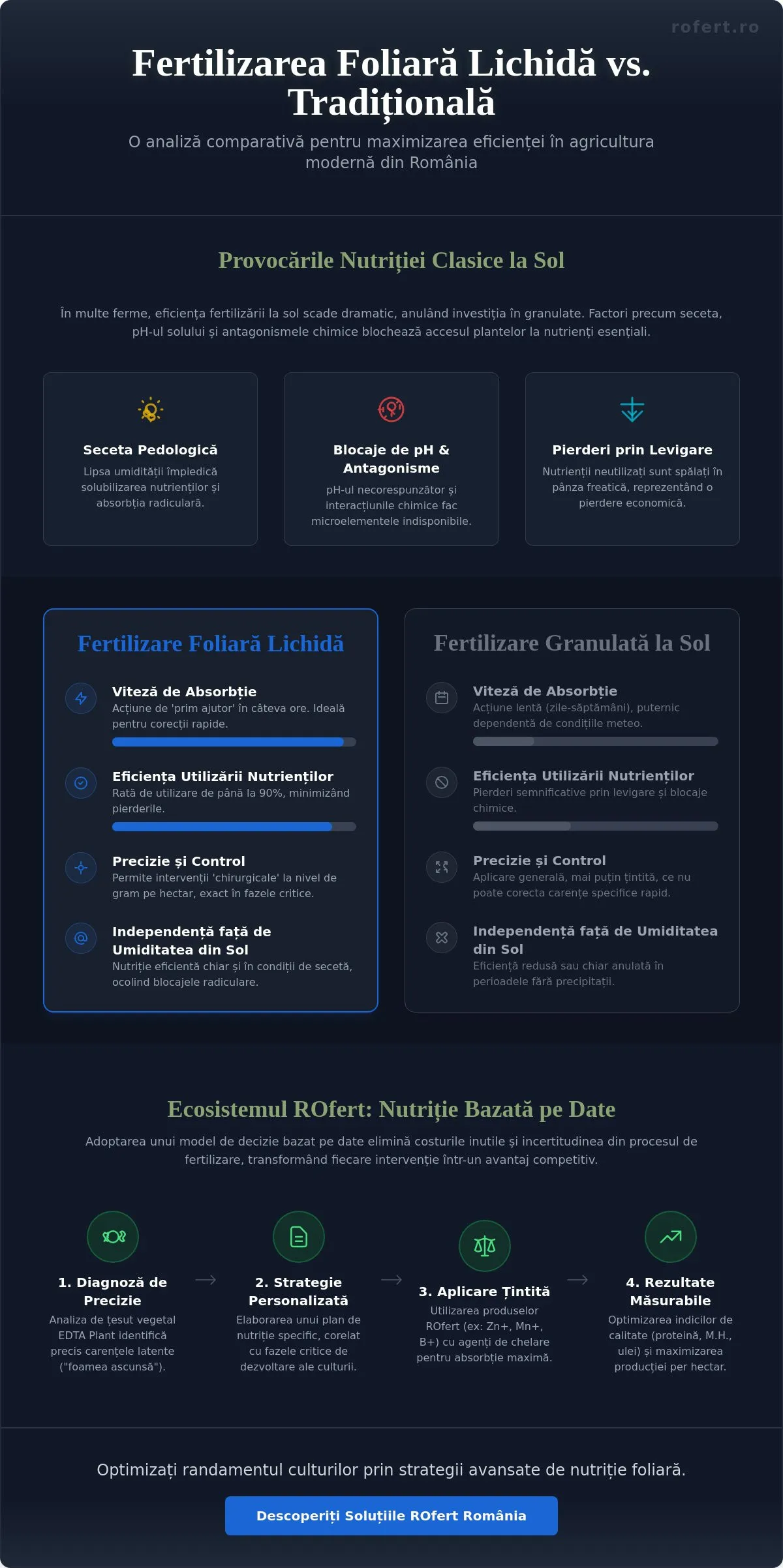 Infografic – Fertilizanți foliari lichizi pentru culturi agricole în România: Ghid tehnic de nutriție și performanță 2026