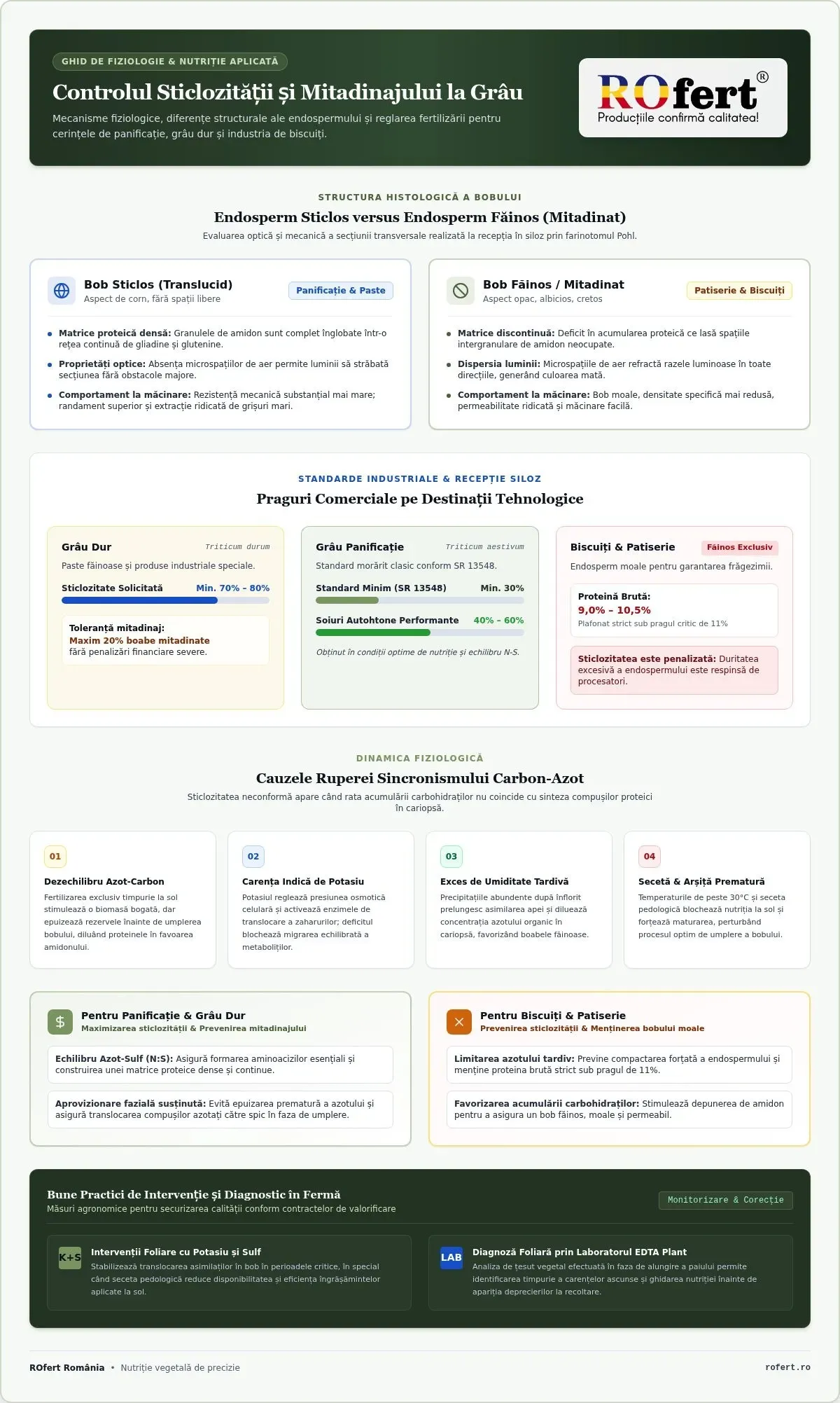 Infografic – Fertilizare pentru gestionarea și prevenirea sticlozității neconforme a grâului