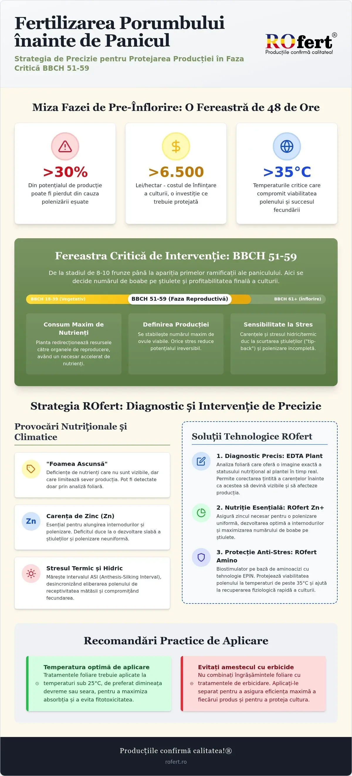 Infografic – Fertilizarea porumbului înainte de panicul: Ghid practic
