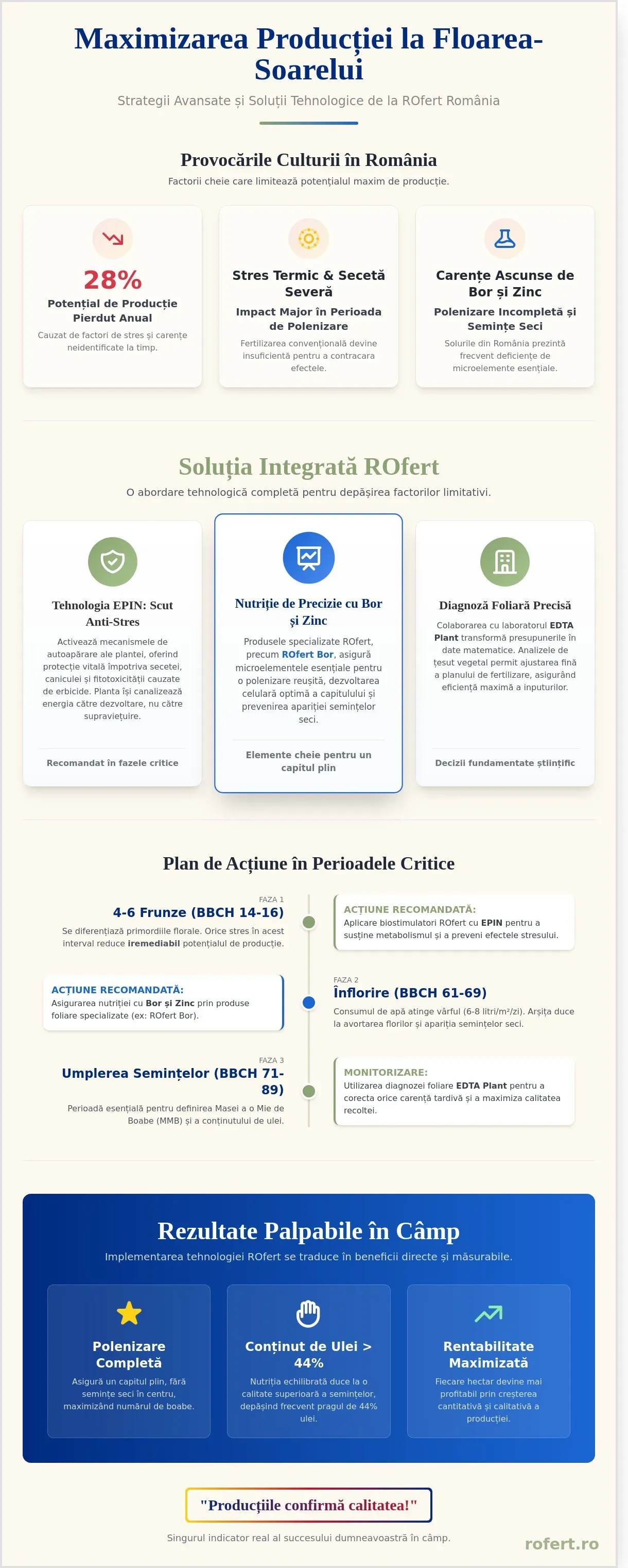 Infografic – Floarea-soarelui: Ghid complet pentru o cultură performantă și profitabilă