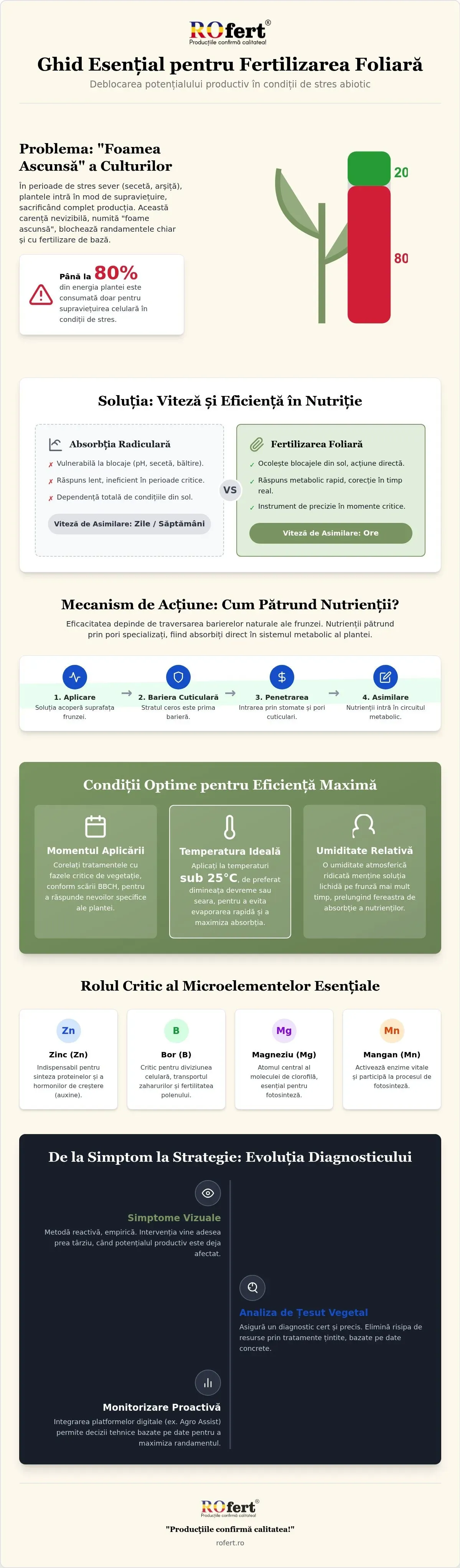 Infografic – Ghid Complet despre Fertilizatori Foliari: Știința Nutriției Vegetale de Performanță în 2026