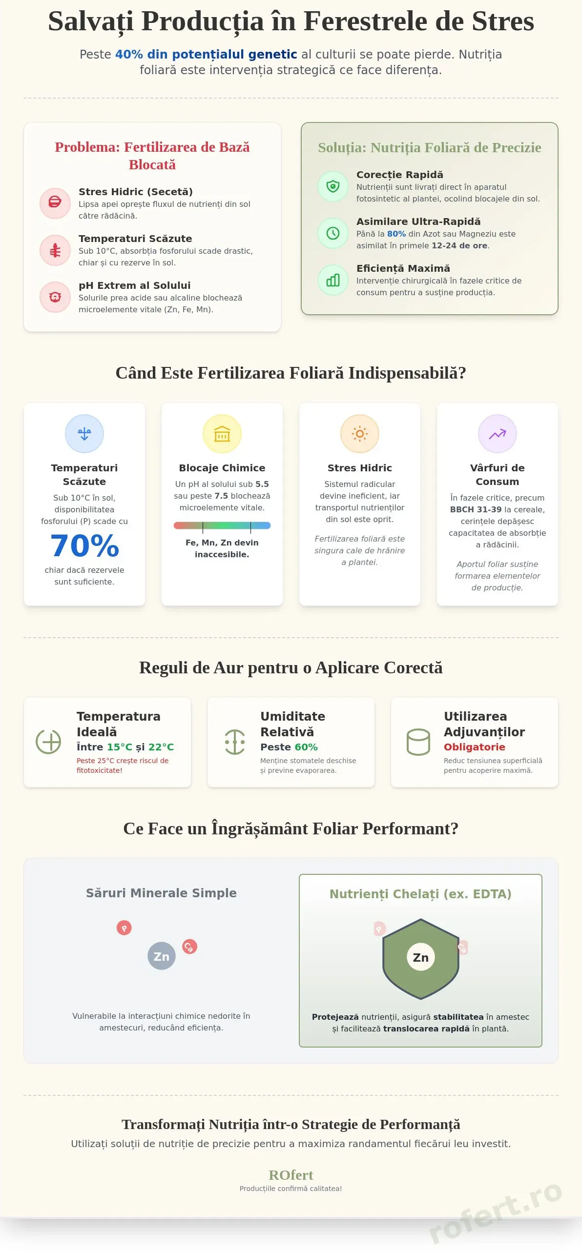 Infografic – Ghid Complet Îngrășământ Foliar 2026: Nutriție de Precizie pentru Performanță în Agricultură