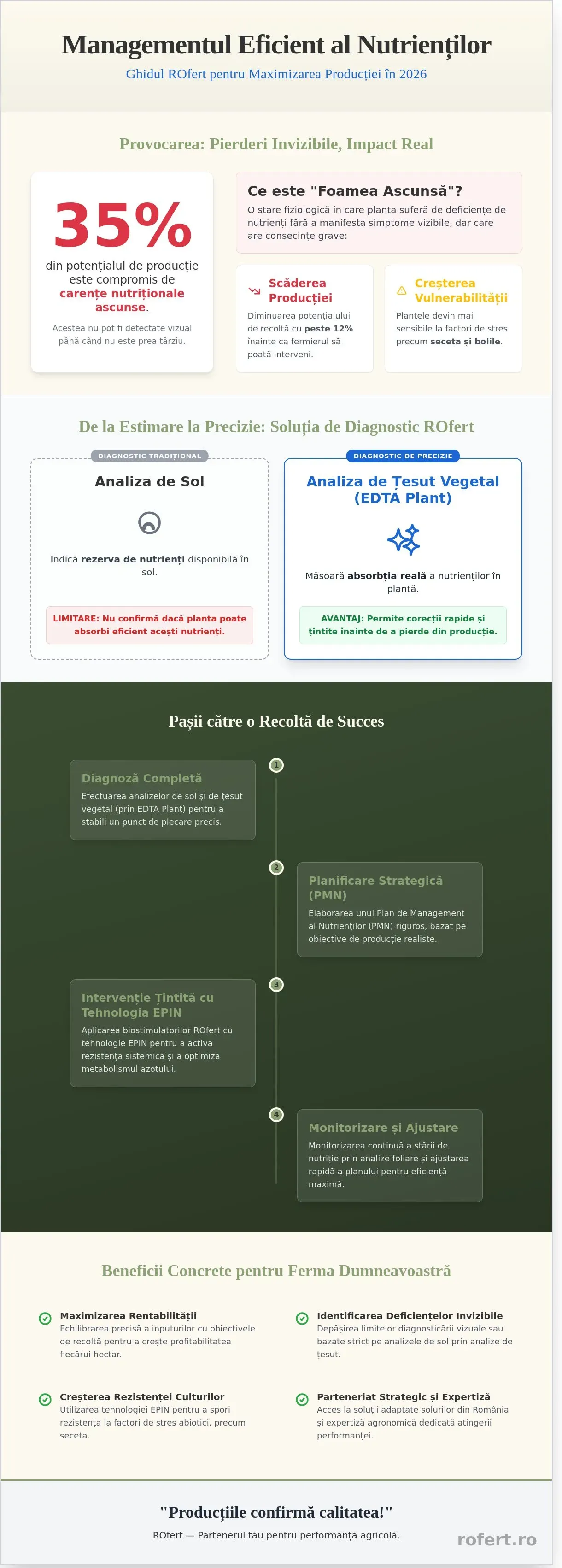 Infografic – Managementul nutrienților în fermă: Ghid strategic pentru producții record în 2026
