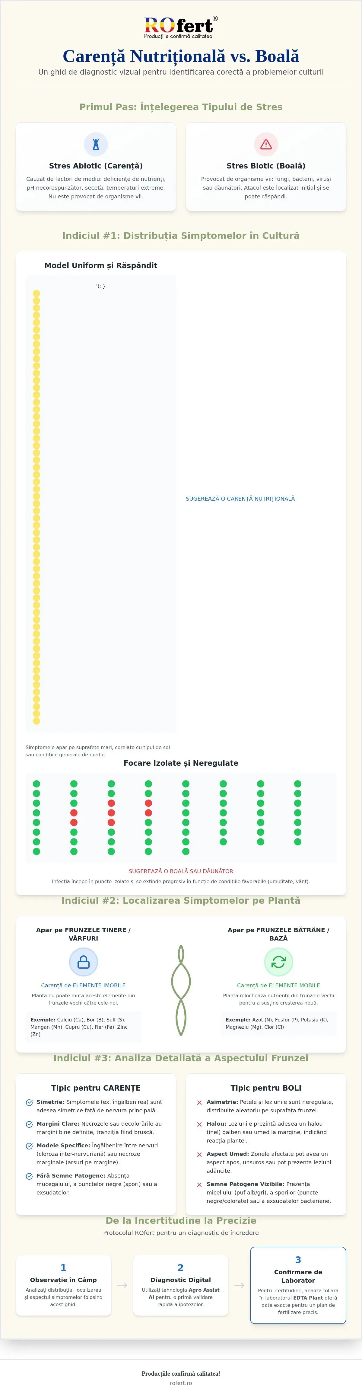 Infografic – Planta are carență sau boală? Ghid de diagnostic rapid