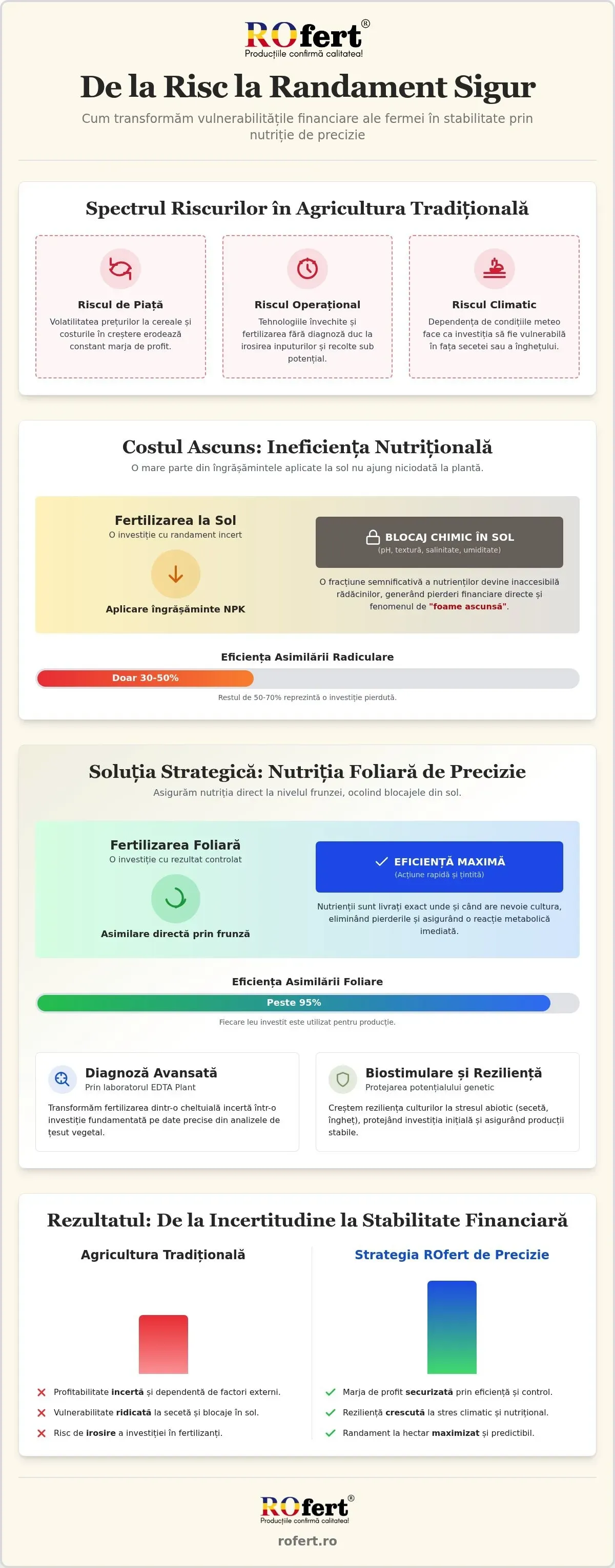 Infografic – Riscuri financiare în agricultura tradițională: Ghid de management și optimizare 2026
