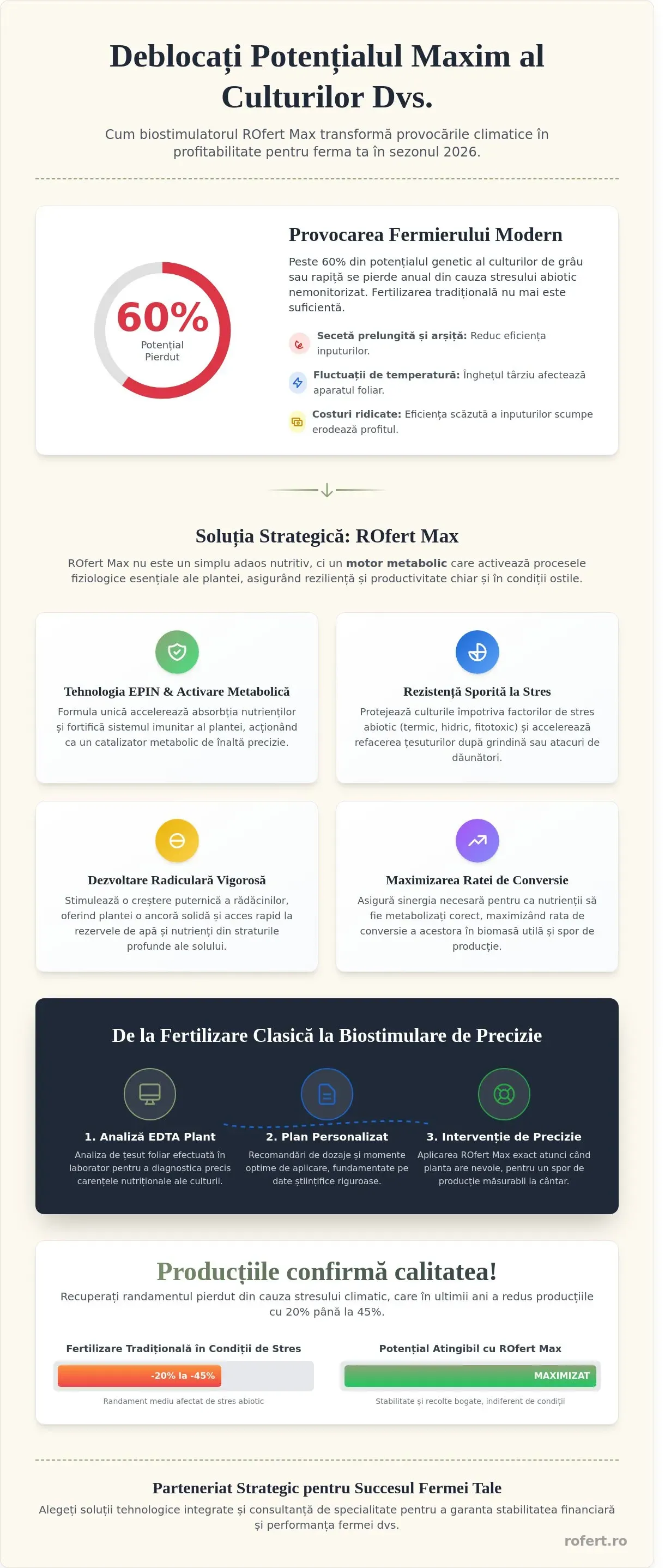 Infografic – ROfert Max: formulare nutrițională de înaltă performanță pentru recolte Record în 2026