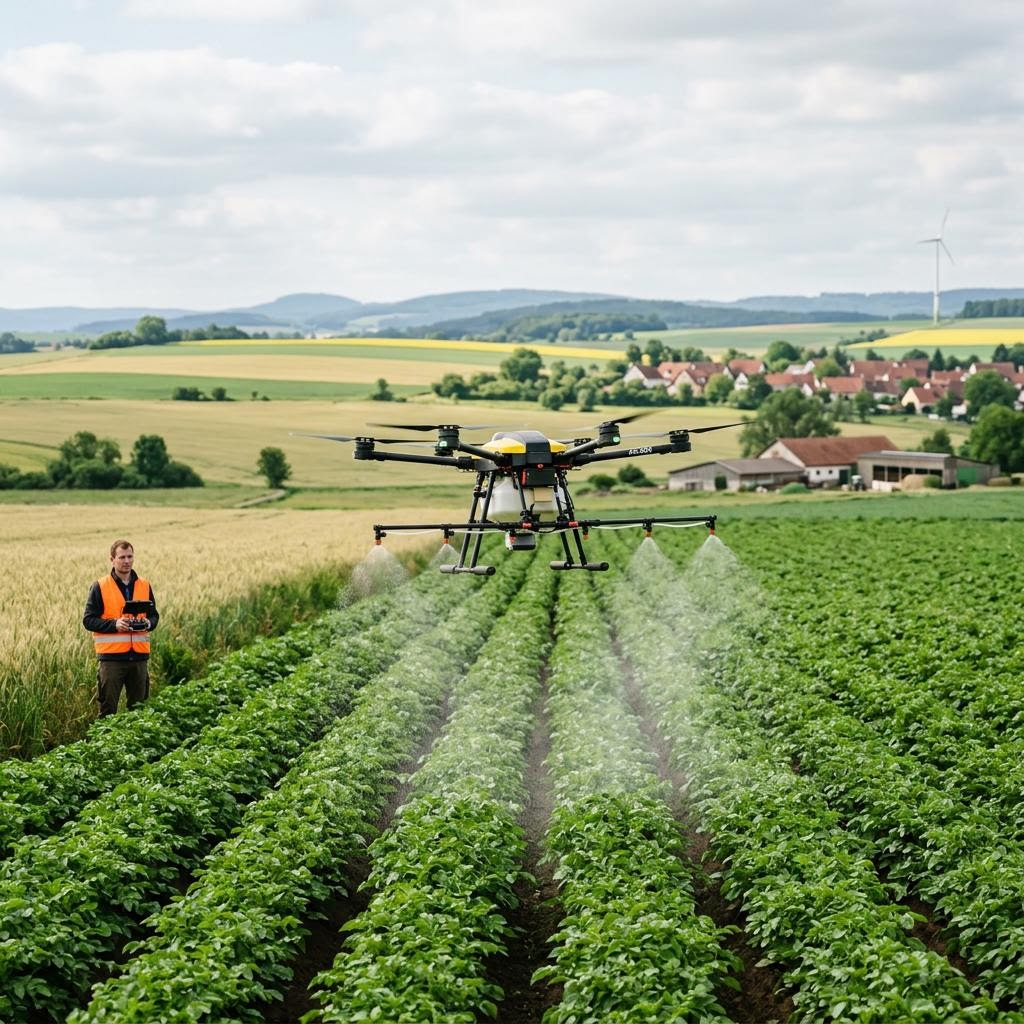 Aplicarea cu drone agricole: volum redus, acoperire și controlul derivei