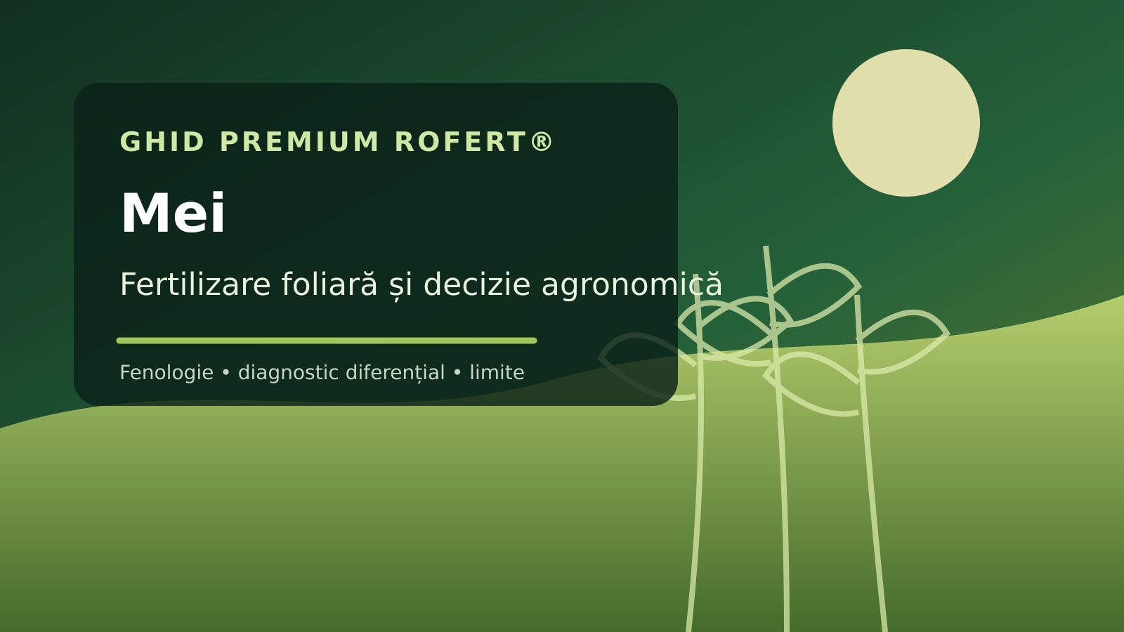 Ilustrație editorială pentru ghidul de fertilizare foliară la Mei