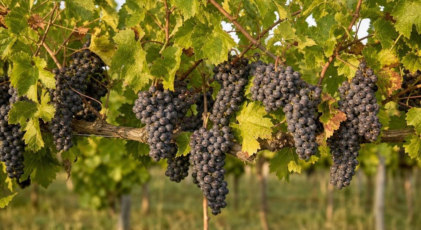 Ciorchine de struguri și frunze de viță-de-vie