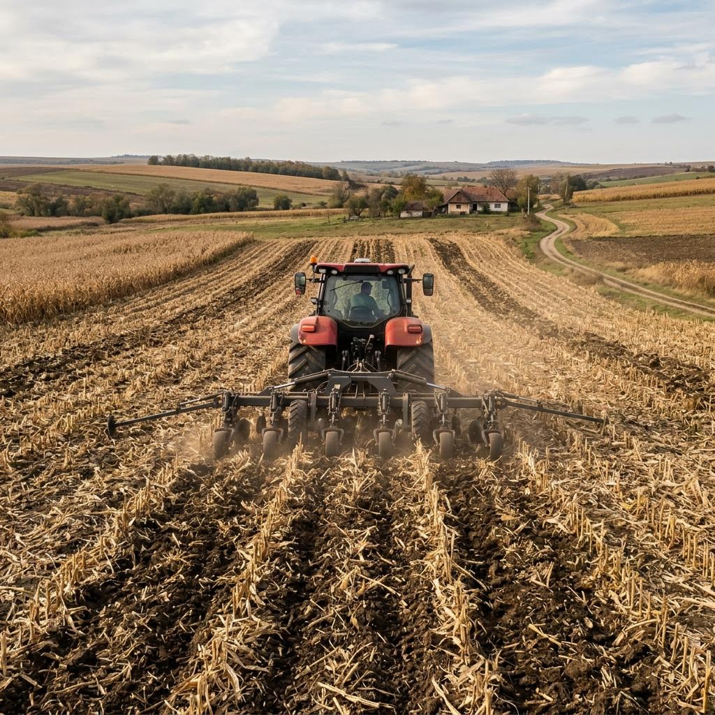 Strip-till la culturile prășitoare: afânare pe bandă, conservarea resturilor între rânduri și precizia semănatului