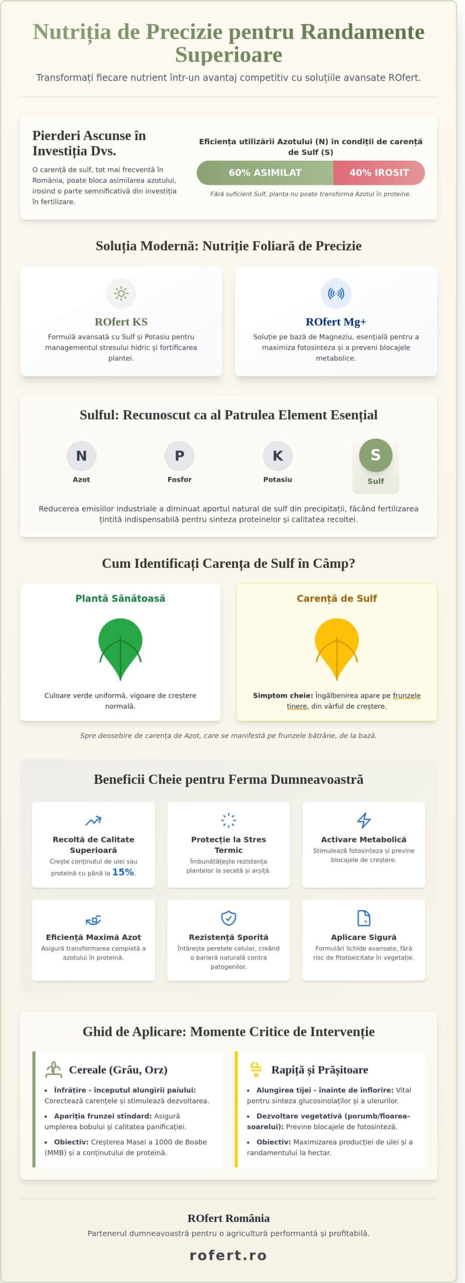 Ghid complet pentru fertilizarea cu ROfert KS și ROfert Mg+