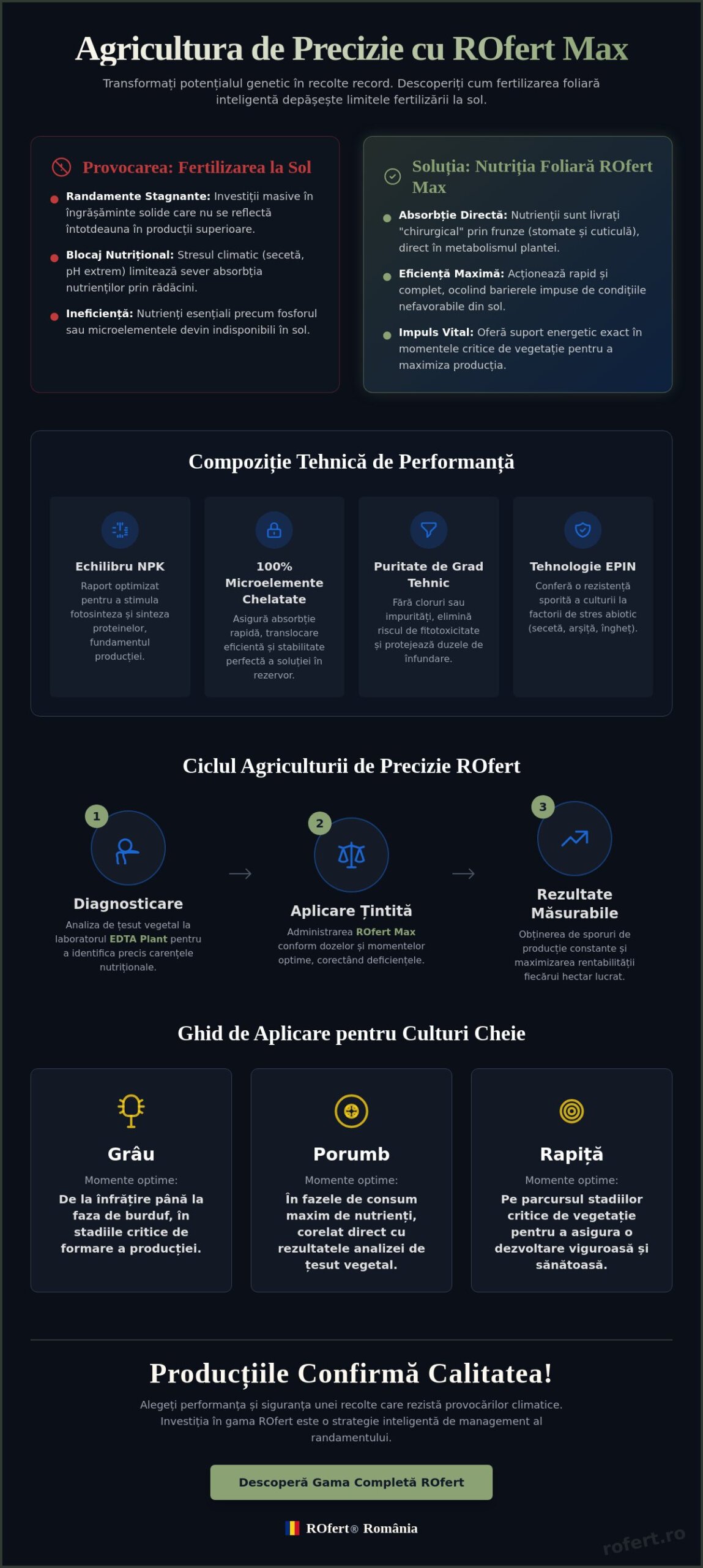 ROfert Max: Fertilizant Foliar Complex pentru Nutriție Vegetală Avansată și Producții Maxime
