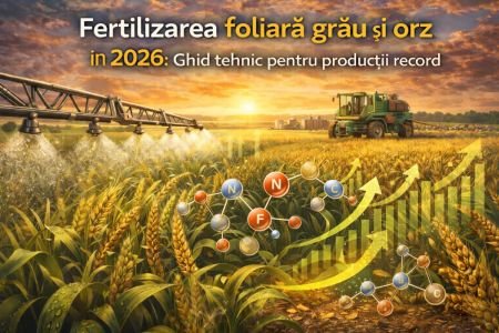 Fertilizarea foliară grâu și orz în 2026: Ghid tehnic pentru producții record
